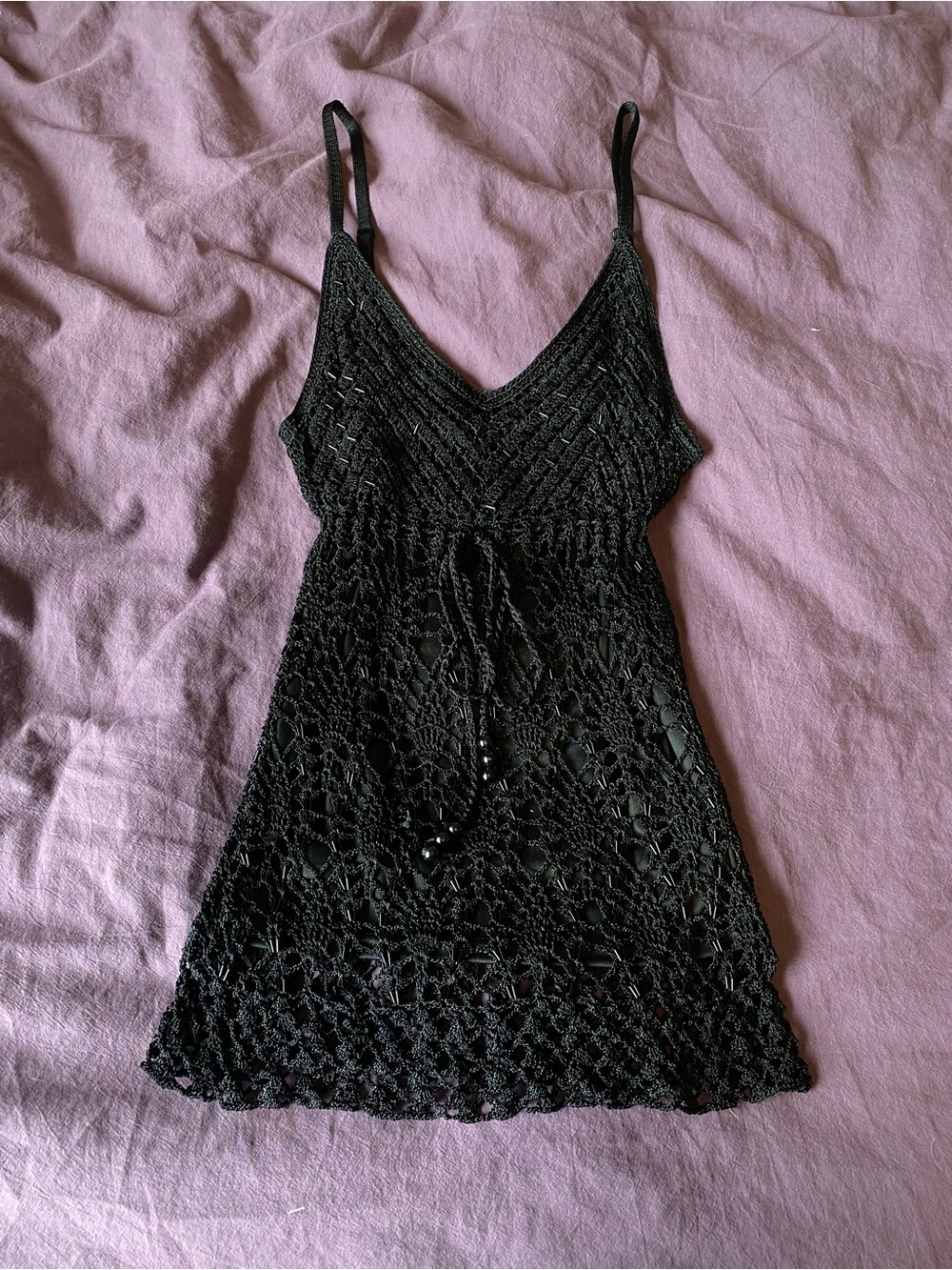 2000’s Beaded Black Tank Top
